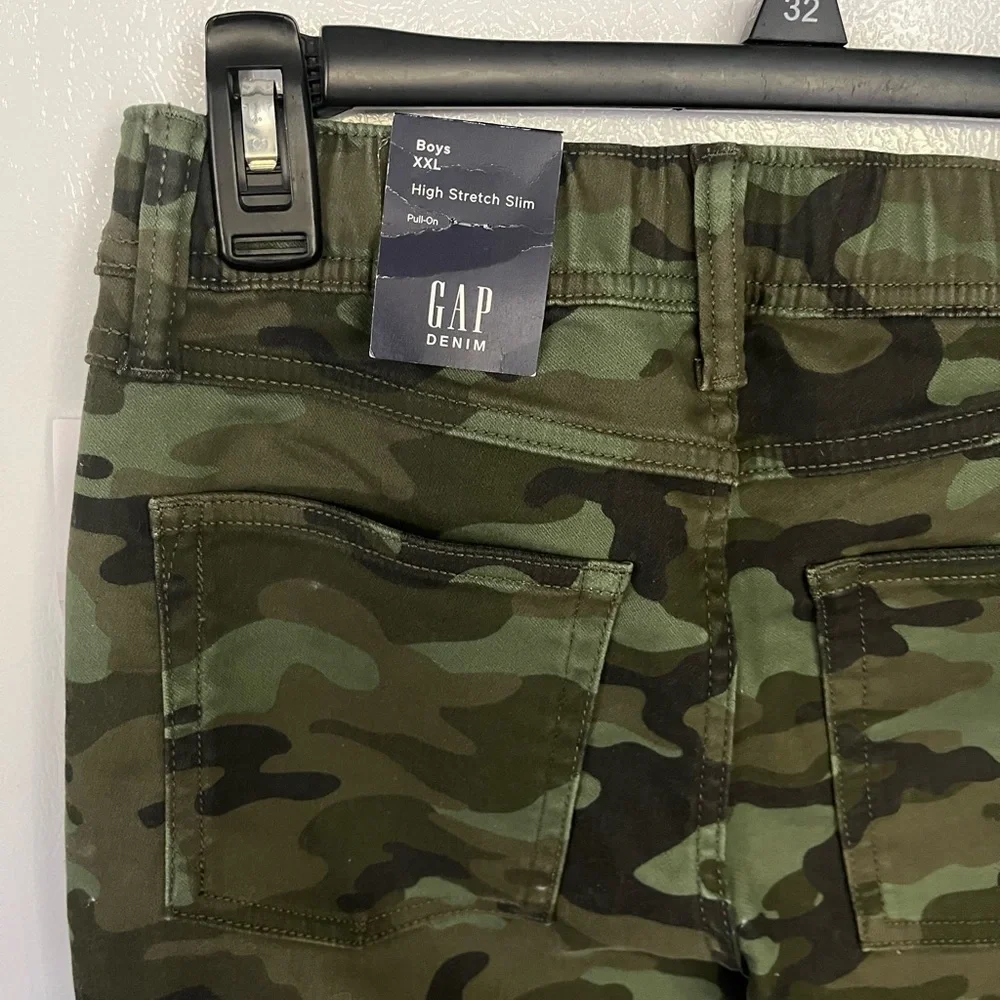GAP DENIN High Stretch Slim Boys Camuflado Pant‎ Sz XXL (14 16)